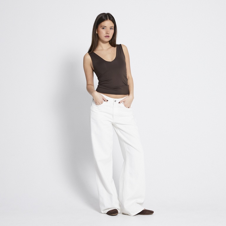 Shape tank top "Cecile" Brown